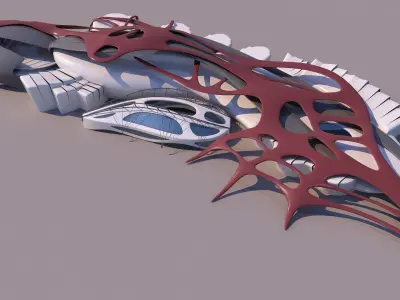 0121 - Organic Building 3D model