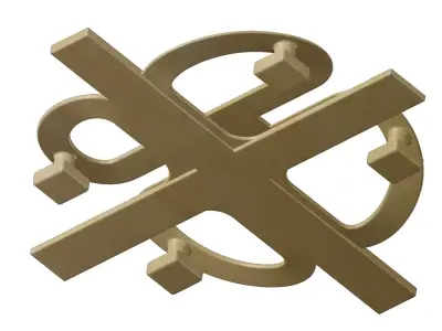 Wooden Premium Butterfly Bridge Toy 3D model