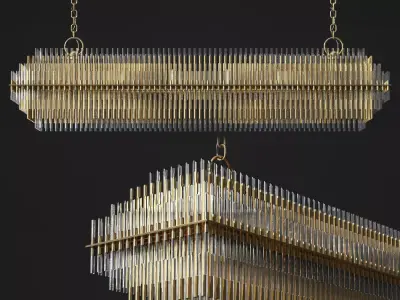 Emile Linear Chandelier Restoration Hardware 3D model
