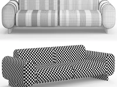 LEIGH sofa Low-poly 3D model