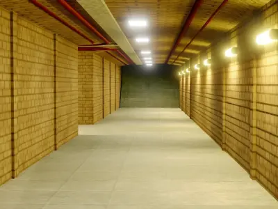 Subway Interior - Game Ready - PBR Low-poly 3D model