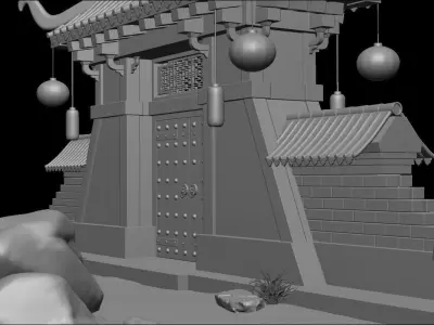 Chinese Gate 3D print model