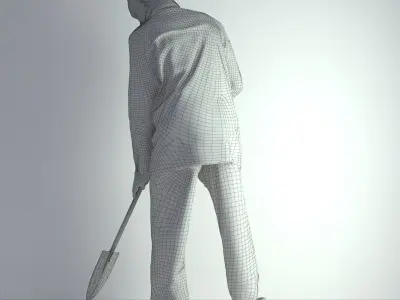 3D Scan Man Worker Safety 014 3D model