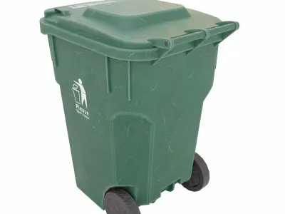 Small Dumpster lowpoly 3d model Low-poly 3D model