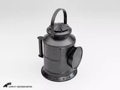 Vintage Railroad Lantern 3D model