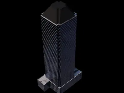 60 Wall Street - NYC Low-poly 3D model