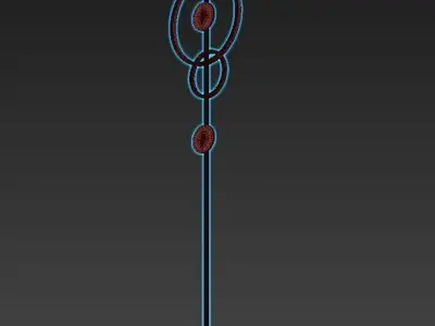 halgerd floor lamp with circles 3D model