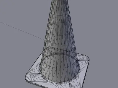 Road pole 3D model