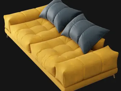 Modern sofa 2 seat 3D model