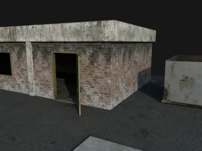 Depot Buildings Low-poly 3D model