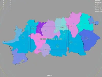 Aydin  Aegean Region  Turkey map region geography political 3D model