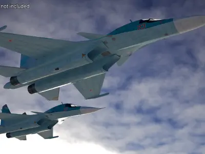  Sukhoi SU-34 Fighter Jet Rigged 