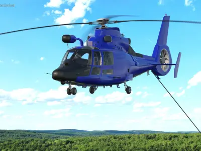  Helicopter with Huge Advertising Air Banner 