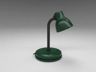 Modern table lamp green Low-poly 3D model