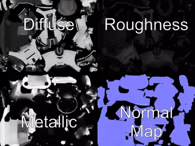 Futuristic Vehicle Pod Model Pack Low-poly 3D model