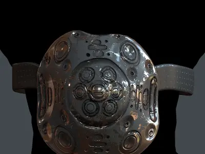 Gas mask helmet 3d model scifi Low-poly Low-poly 3D model