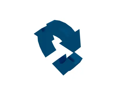 Recycle Symbols v6 011 Low-poly 3D model