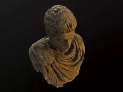 Roman Warrior Bust 3D model