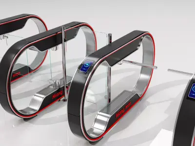Automatic Turnstiles Gate 3D model