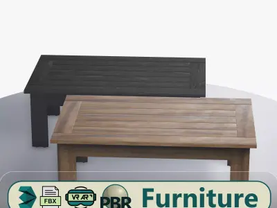 Table ar vr optimized Low-poly 3D model