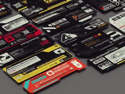 Epic Cyberpunk Decals Vol 3 Texture