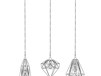 Ceiling Lamps Set 2 3D model