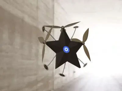 Star robot Low-poly 3D model