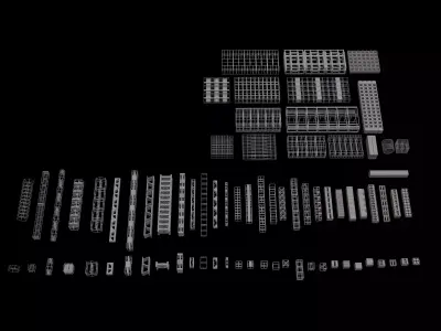 METAL STRIP Kitbash Low-poly 3D model