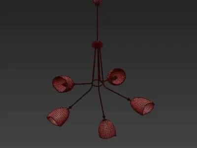 Sommerard Medium 5 Light Chandelier 3D model