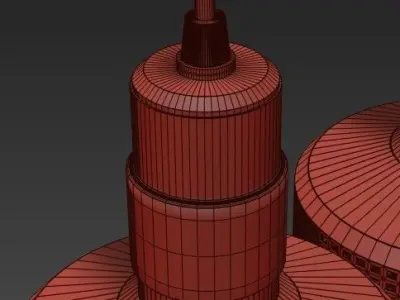 Riddle Pendant Lamp Black designed 3D model