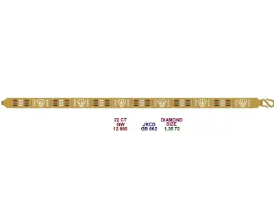 mens light weight bracelet in 22kt  3D print model