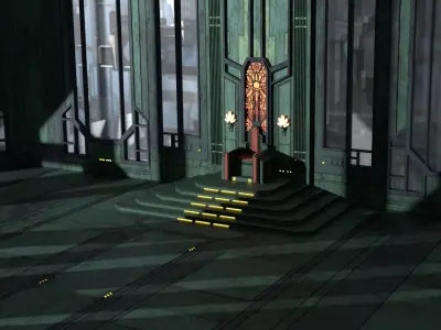 Mandalorian Throne Room 1-6 scale Hottoys 3D print model