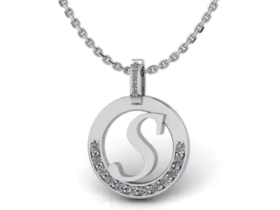 S Letter Pendant  3D print model