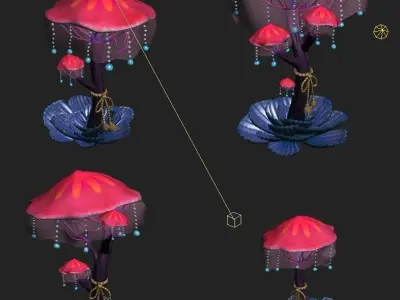 Submarine cartoon world - Diversion lights 3D model