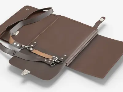  Retro Military Officer Tablet Case Opened Brown 