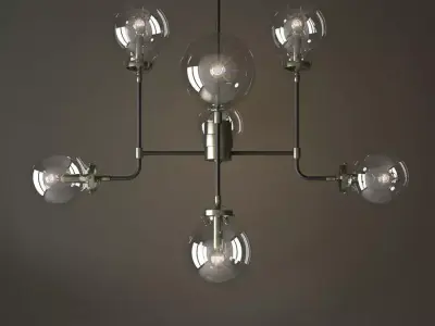 bistro globe clear glass 8 3D model
