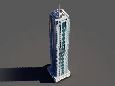 Emirates Crown Tower - Dubai marina 3D model