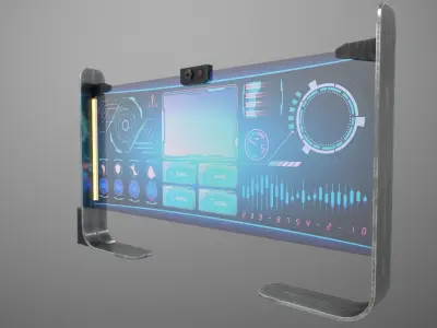 Sci-fi Monitor11 Low-poly 3D model