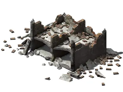 The future world - street waste 06 3D model