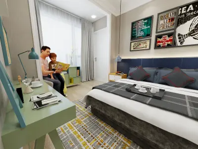 Modern Kids Room Boys Room 3D Model Low-poly 3D model