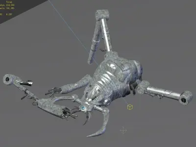 Future World - Undersea - Mechanical Wreck 01 3D model