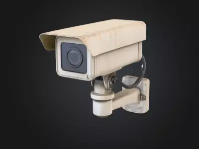 Industrial Security Camera CCTV Low-poly 3D model