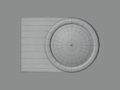 Industrial wall light Low-poly 3D model