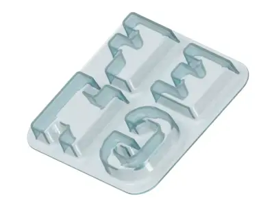 Transparent Baby Letter Plate 3D model