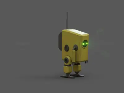 Small robot Low-poly 3D model