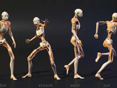Animated Robot 3D model