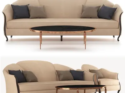 Christopher Guy arrondie sofa coffe table floor lamp armchair 3D model