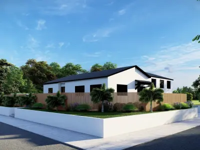 3D Exterior Scene 3D model design garden and landscape 3D  3D model 10