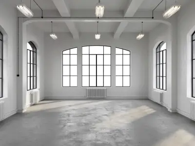 Scene of empty interior for 3dsMax  in Corona Renderer   3D model