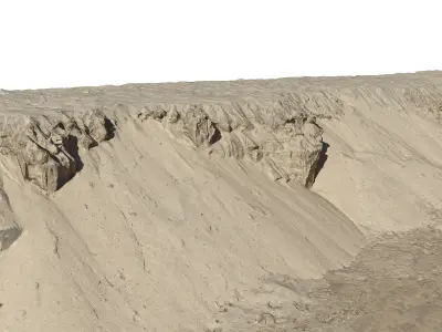 Sand Cliffs Low-poly 3D model